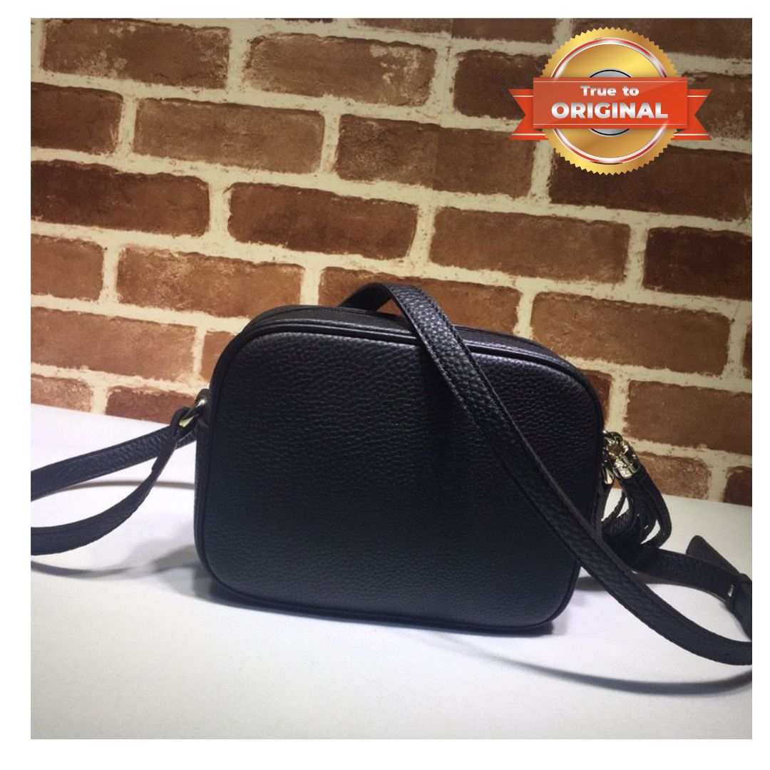 [True-to-ORIGINAL] Gucci Soho Small Disco Bag Black For Women 8in/21cm GG 308364